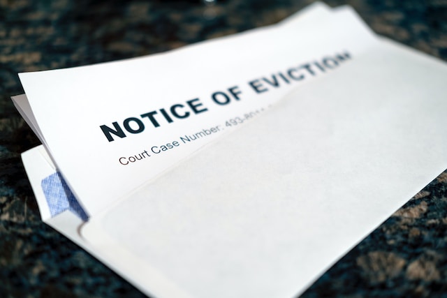 A mailed eviction notice.